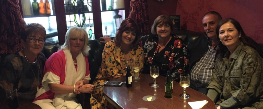 Barbara Sharkey gathers with cousins in the local pub in Birr.